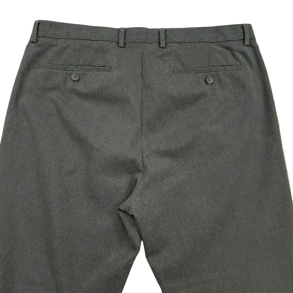 Banana Republic Mens Dress Pants 36x32 Gray Non-Iron Tailored Slim Fit Chino